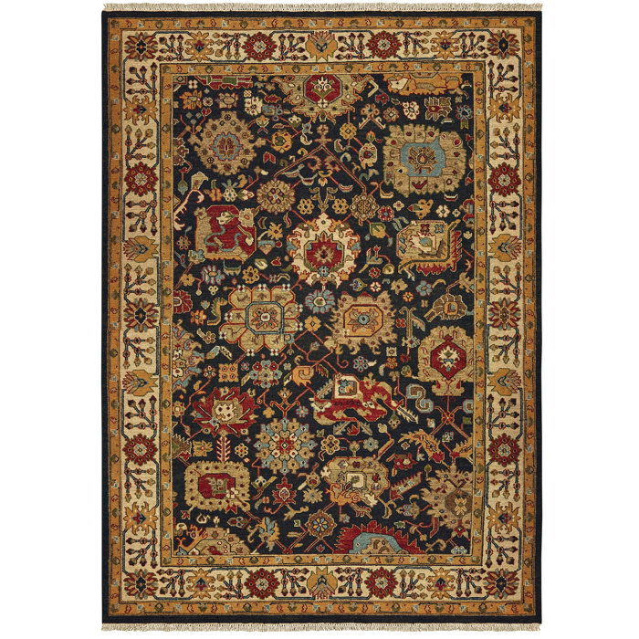 Tommy Bahama Home Angora Southwestern Handwoven Wool Beige/Ivory/Black